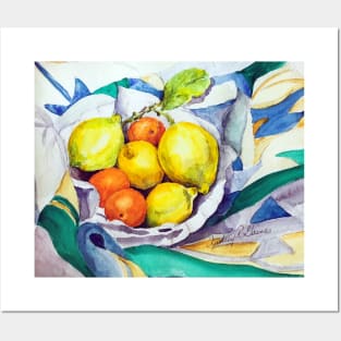 Bowl of Fruit watercolor Posters and Art